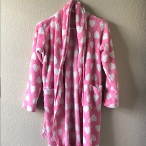 Pink and white heart robe